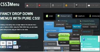Preview Of  “ CSS3Menu “  Application
