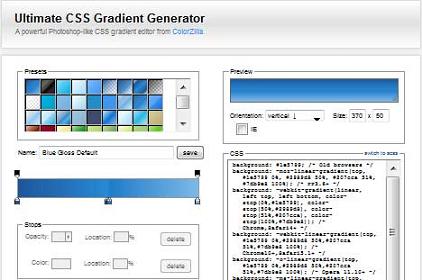 Preview Of “ Ultimate CSS Gradient Generator “ Application