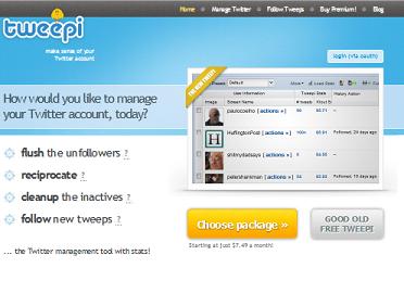 Preview of Tweepi  tool