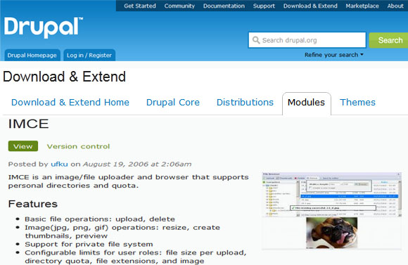 IMCE -Drupal Module