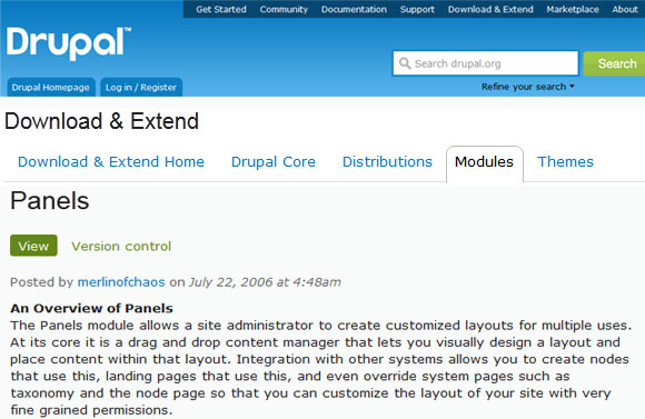 Panels -Drupal Module